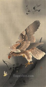 swooping eagle Ohara Koson Shin hanga Oil Paintings